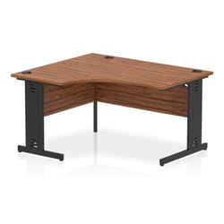 Dynamic Impulse Left Crescent Office Desk W1400 x D1200 x H730mm Cable
