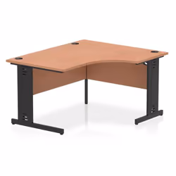 Dynamic Impulse Right Crescent Office Desk W1400 x D1200 x H730mm Cabl
