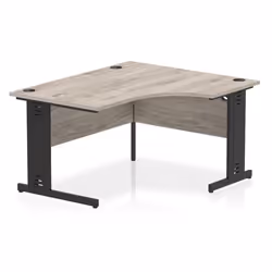 Dynamic Impulse Right Crescent Office Desk W1400 x D1200 x H730mm Cabl