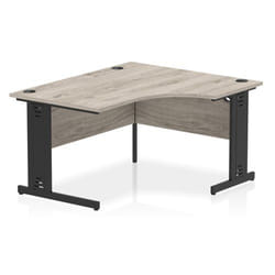 Dynamic Impulse Right Crescent Office Desk W1400 x D1200 x H730mm Cabl