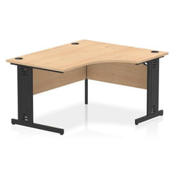 Dynamic Impulse Right Crescent Office Desk W1400 x D1200 x H730mm Cabl