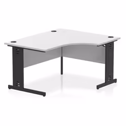 Dynamic Impulse Right Crescent Office Desk W1400 x D1200 x H730mm Cabl