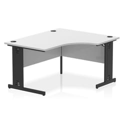 Dynamic Impulse Right Crescent Office Desk W1400 x D1200 x H730mm Cabl