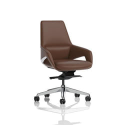 Dynamic Olive High Back Executive PU Vegan Leather Office Chair Brown