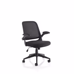 Dynamic Crew Task Operator Mesh Office Chair With Folding Arms Black -