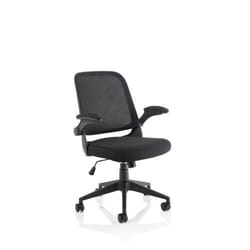 Dynamic Crew Task Operator Mesh Office Chair With Folding Arms Black -
