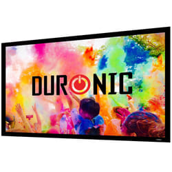Duronic FFPS100/169 100" Freestanding Projector Screen, 100 Inch Wall Mountable HD Screen, 16:9 Ratio, White +1 Gain Factor (221x124cm/87x49in)