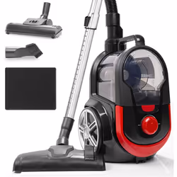 Duronic VC7020 Bagless Cylinder Vacuum Cleaner, Cyclonic Pet Carpet & Hard Floor Cleaner, 700W, HEPA, Comes with 2 Attachment ...