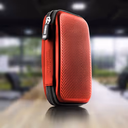 Duronic HDC2 /RD Hard Drive Case, Portable EVA Storage Pouch for External Hardrive and Cables, Lightweight & Protective 15x11x3cm/6x4x1in (red)