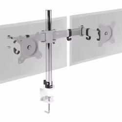 Duronic DM252 /WE Dual Monitor Stand for Two 13-27â PC Screens Up to 8KG, VESA, Ergonomic Arm with Adjustable Height/Tilt/S ...