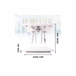 Duronic DM05D11 /WE Sit-Stand Workstation, 74x43cm Desk Platform, Height Adjustable Desktop 5-40cm, Ergonomic Desktop Table Converter (white)