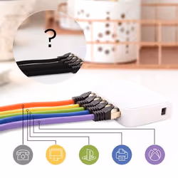 Duronic 5056311901340 networking cable Orange 5 m Cat8 SF/UTP (S-FTP)