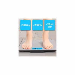Duronic Digital Bathroom Body Scales BS103 | Measures Body Weight in Kilograms, Pounds and Stones | Stainless-Steel Design | Step-On Activation |
