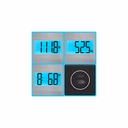 Duronic Digital Bathroom Body Scales BS103 | Measures Body Weight in Kilograms, Pounds and Stones | Stainless-Steel Design | Step-On Activation |