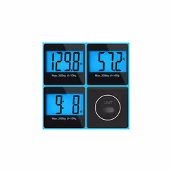 Duronic Digital Bathroom Body Scales BS203 | Measures Body Weight in Kilograms, Pounds and Stones | Black Non-Slip Design | Step-On Activation |