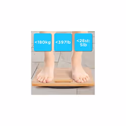 Duronic Digital Bathroom Body Scales BS503 | Measures Body Weight in Kilograms, Pounds and Stones | Lightweight Eco-Friendly Bamboo Design | Step
