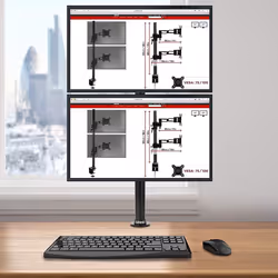 Duronic DM15V2 Dual Monitor Stand for Two 13-32