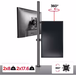 Duronic DM15V2 Dual Monitor Stand for Two 13-32