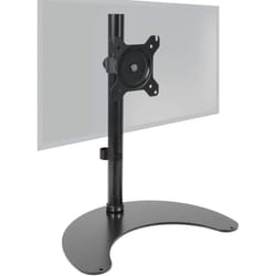 Duronic DM15D1 Single Monitor Stand for 13-32â PC Screen Up to 8KG, VESA Bracket, Freestanding Arm, Adjustable Height/Tilt/Swivel/Rotation (Black)