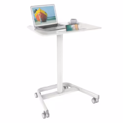 Duronic WPS77 Sit-Stand Desk, Multi-Use Ergonomic Table for Adults/Children, 71x50cm Platform, Lockable Wheels, Adjustable Height, 15kg Capacity