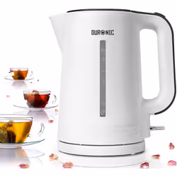 Duronic EK17 /WE Electric Kettle, 1.7L Capacity, Fast Boil, 2200W Power, Cordless 360 Base, Auto Shut-Off / Boil-Dry Protecti ...