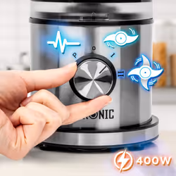 Duronic 2-in-1 Mini Food Processor and Chopper MFP400, Small Food Processor with Grater, Electric Chopper, Chops and Blends, 400W, 500mlâ¦