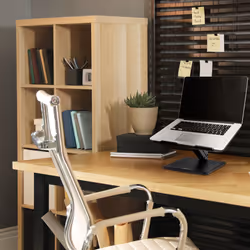 Duronic DML125 Laptop Stand, Adjustable Height Laptop Stand, Tilting Laptop Mount Arm, Tablet Stand Riser for Desk