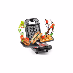 Duronic Waffle Maker WM32, Deep Fill Single Waffle Iron with DETACHABLE PLATES, 650W, Non-Stick for Easy Cleaning