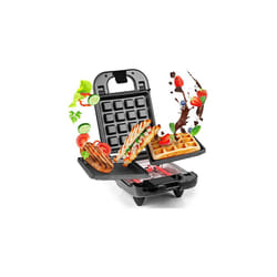 Duronic Waffle Maker WM32, Deep Fill Single Waffle Iron with DETACHABLE PLATES, 650W, Non-Stick for Easy Cleaning