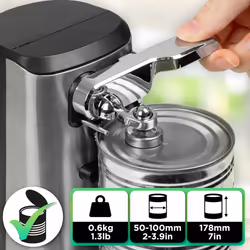 Duronic Electric Can Opener CO60 3-in-1 with Bottle Opener Knife Sharpener 1-Press Operation Compact Sleek Design for Arthritis or Limited Mobility