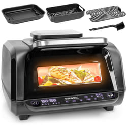 Duronic FG19 Air Fryer Health Grill 6-in-1 Electric Airfryer Indoor BBQ, Roast, Bake, Reheat, Oil-Free for Chips, Chicken, Fish, Dishwasher Safe Trays