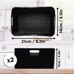 Duronic Silicone Air Fryer Liners AFL1 Reusable Air Fryer Liner Nonstick Inserts for Air Fryers AF24 AF34, Ninja AF400UK Premium Cooking Accessories