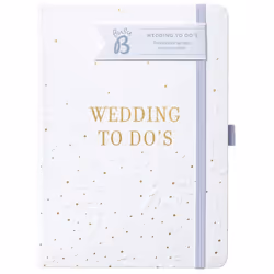 Busy B Wedding to Do Book - A5 Size White & Gold Wedding Organiser,1345,One Size