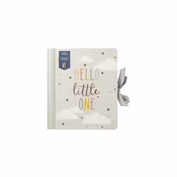 Baby B Baby Journal with Pockets and Stickers, Neutral, Grey