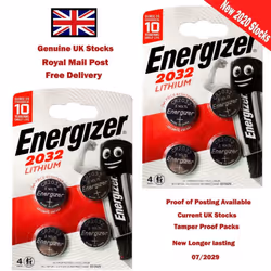 Energizer CR2032 3V Lithium Button Coin Cell Battery with Baby Secure Technology Pack of 8