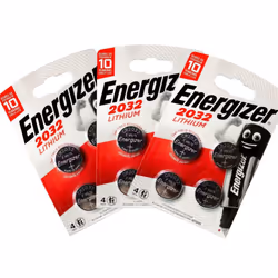 Energizer CR2032 3V Lithium Button Coin Cell Battery with Baby Secure Technology Pack of 8