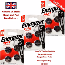 Energizer CR2032 3V Lithium Button Coin Cell Battery with Baby Secure Technology Pack of 12