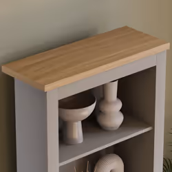 Arlington 4 Tier Bookcase Shelf Library Storage - Grey & Oak