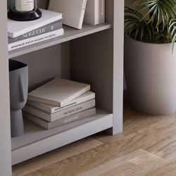 Arlington 4 Tier Bookcase Shelf Library Storage - Grey & Oak