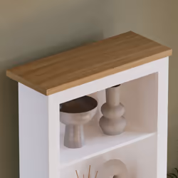 Arlington 4 Tier Bookcase Shelf Library Storage - White & Oak