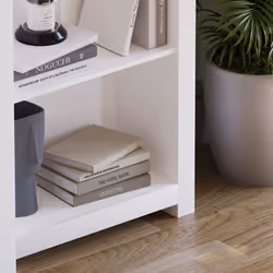Arlington 4 Tier Bookcase Shelf Library Storage - White & Oak
