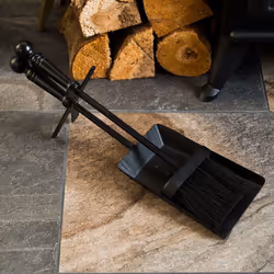 Shovel Brush Companion Set Fireplace Tools Iron