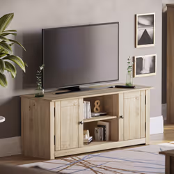 Panama 2 Door 1 Shelf TV Unit Cabinet Pine Wood