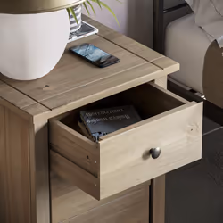 Panama 3 Drawer Bedside Cabinet Drawers Pine Wood
