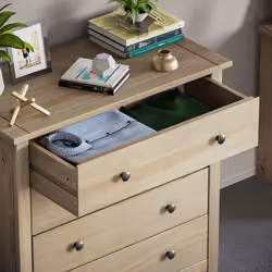Panama 4 Drawer Chest of Drawers Storage Pine Wood