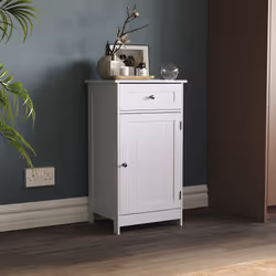 Priano White 1 Drawer 1 Door Storage Cabinet