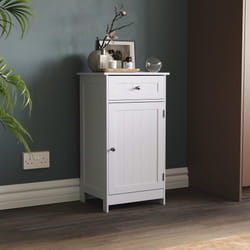 Priano White 1 Drawer 1 Door Storage Cabinet