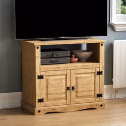 Corona 2 Door 1 Shelf TV Unit Stand Cabinet Wood