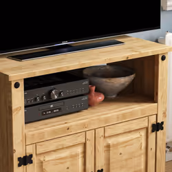 Corona 2 Door 1 Shelf TV Unit Stand Cabinet Wood