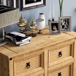 Corona 1 Door 4 Drawer Sideboard Cabinet Pine Wood